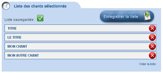 Derni&egrave;re &eacute;tape de modification d'un chant